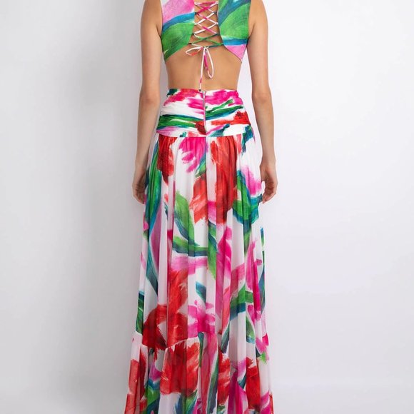 patbo Allegro Cut Out Maxi Dress- size 2 - Picture 3 of 4